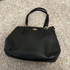 Coach black leather purse